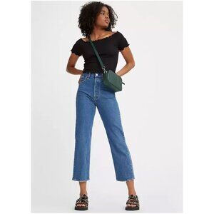 Levi’s Ribcage Straight Ankle Jeans size 24 medium wash button fly